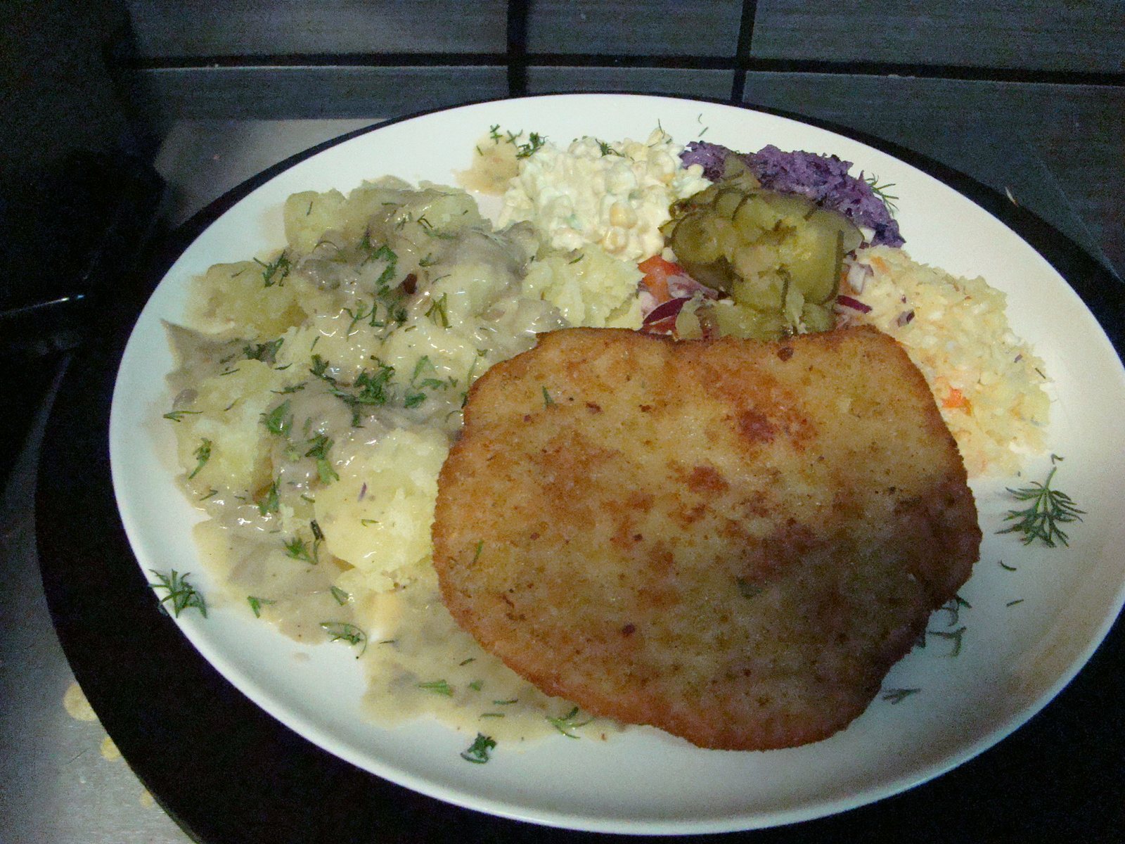 Domowy obiad - kotlet schabowy z ziemniakami
